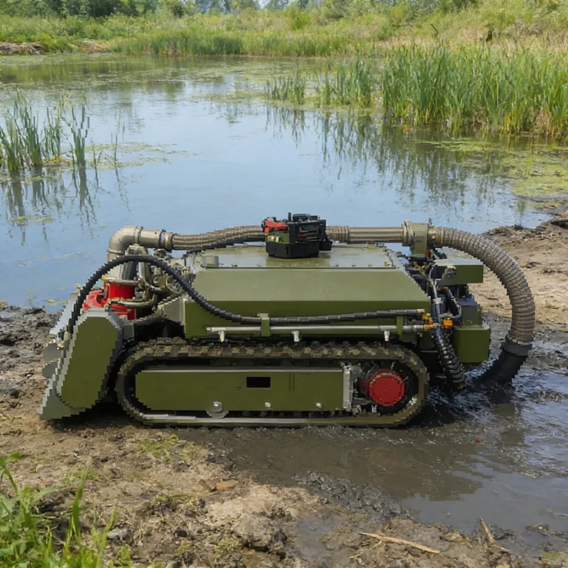 Tracked Robot Chassis - Compacte onderwater-dragende robot met rubberen rupsbanden
