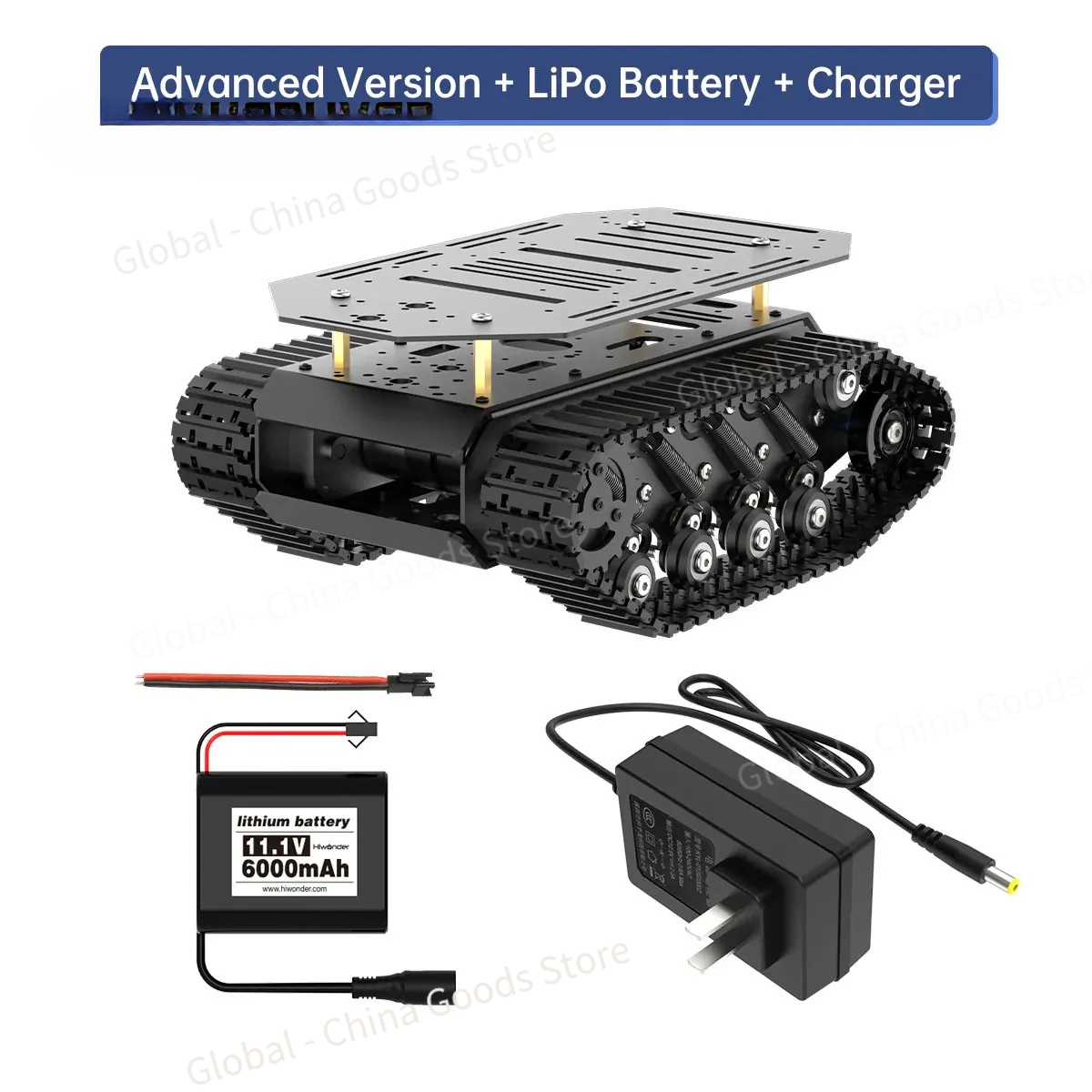 Tracked Robot Chassis - Hiwonder gevolgd chassis Tankchassis Schokabsorptie Robotchassis
