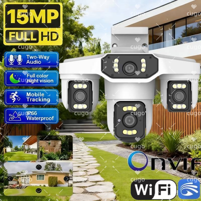 Pan Tilt Bracket - 15MP 8K Wifi IP-camera met drie