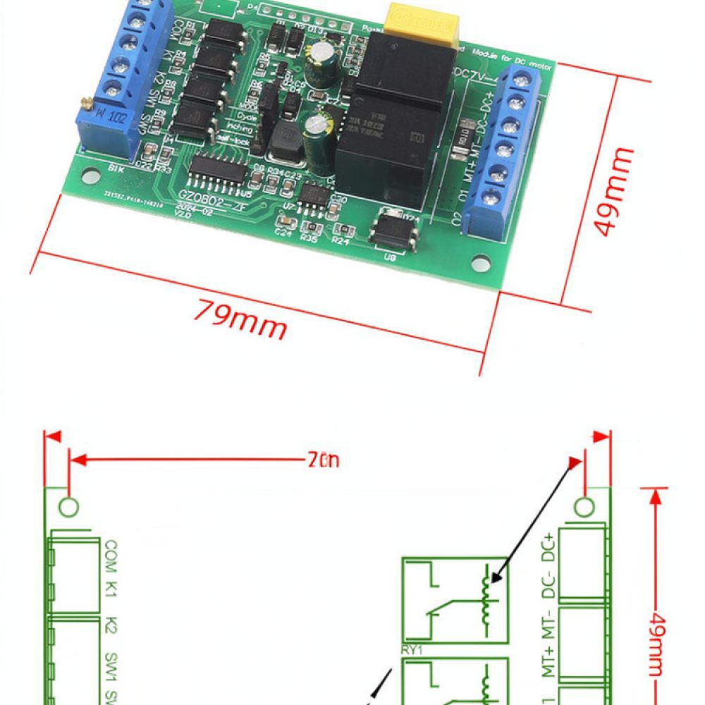 Dc Motor 12V - Industriële DC-motorcontroller 10A 12V 24V aandrijfmodule