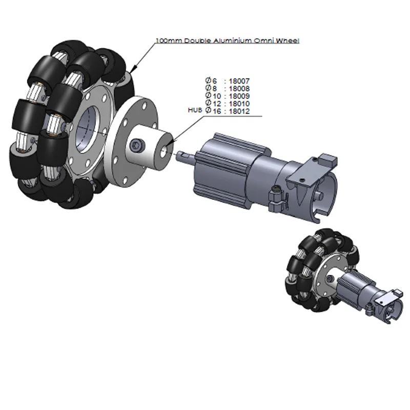 4 inch/100 mm dubbel aluminium - Robot Wheel recensie en prijs