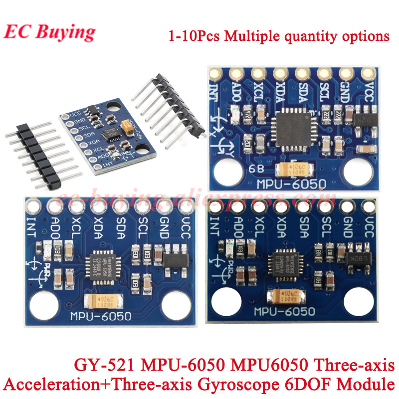 1-10 Stuks GY-521 MPU-6050 MPU - Accelerometer Mpu6050 recensie en prijs