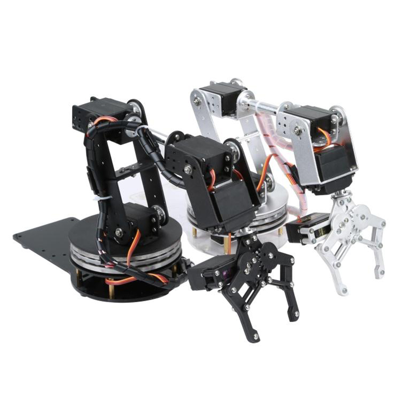 Zilveren 6 DOF robotarm met 18 - Robot Arm Kit recensie en prijs