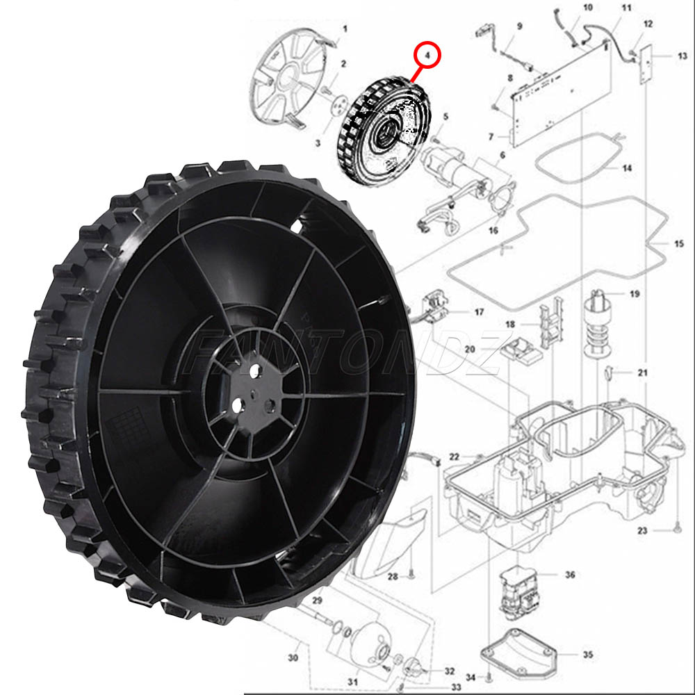 1/2PCS Gardena Voorwiel Voor H - Robot Wheel recensie en prijs